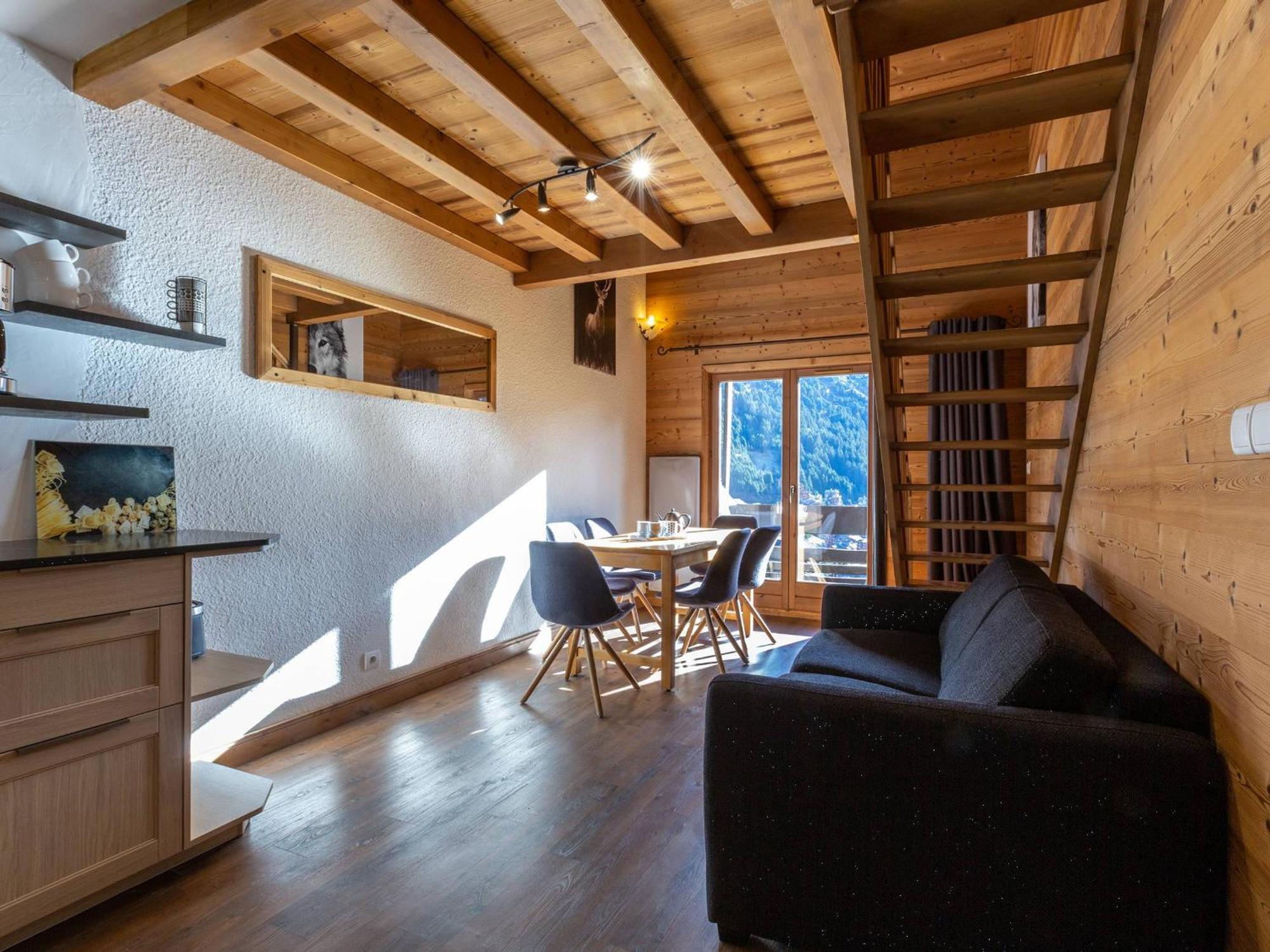 Ferienwohnung Charmant Duplex 8 Pers. Skis Aux Pieds A Meribel Mottaret, Balcon, Cuisine Equipee, Animaux Admis - Fr-1-355-141 Exterior foto